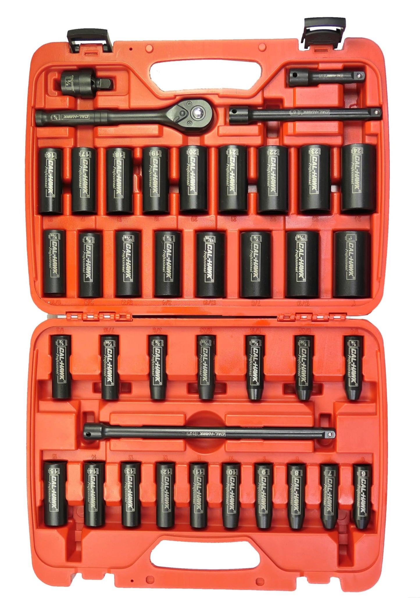 39-PC 3/8" Drive Deep Impact Socket Set SAE & Metric