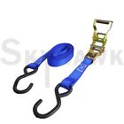 4 Pc 1" x 15' Ratchet Tie Down Auto Motorcycle Haul Pickup Strap 2000 Lbs Load