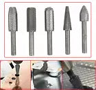 5 PC RASP File Alloy Steel Set 1/4" Shank Rotary Tool Metal, Wood, and Plastic