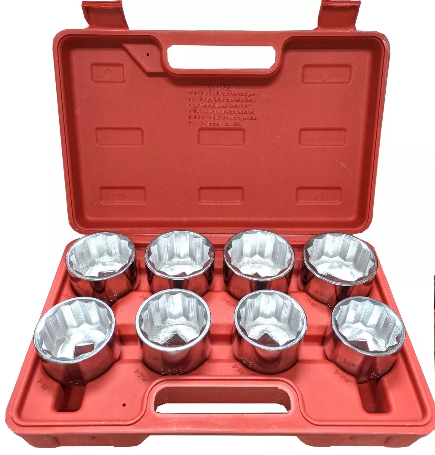 8PC 3/4" DR. 12 Point Standard Tool SAE JUMBO Chrome-Plated Socket Set