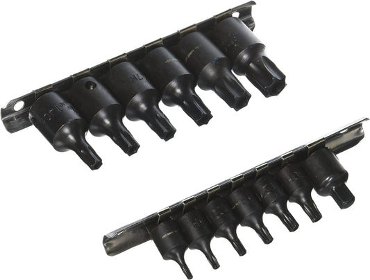 1/4 Inch / 3/8 Inch Tamper-Resistant Star Impact Bit Socket Set (15-Piece)