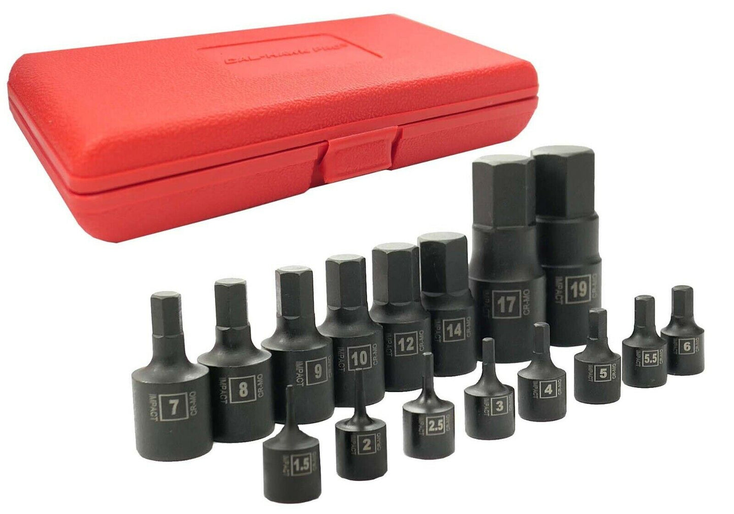 1/4 Inch / 3/8 Inch / 1/2 Inch Drive Hex Bit Impact Socket Set (16-Piece - Metric) - skyhawktools