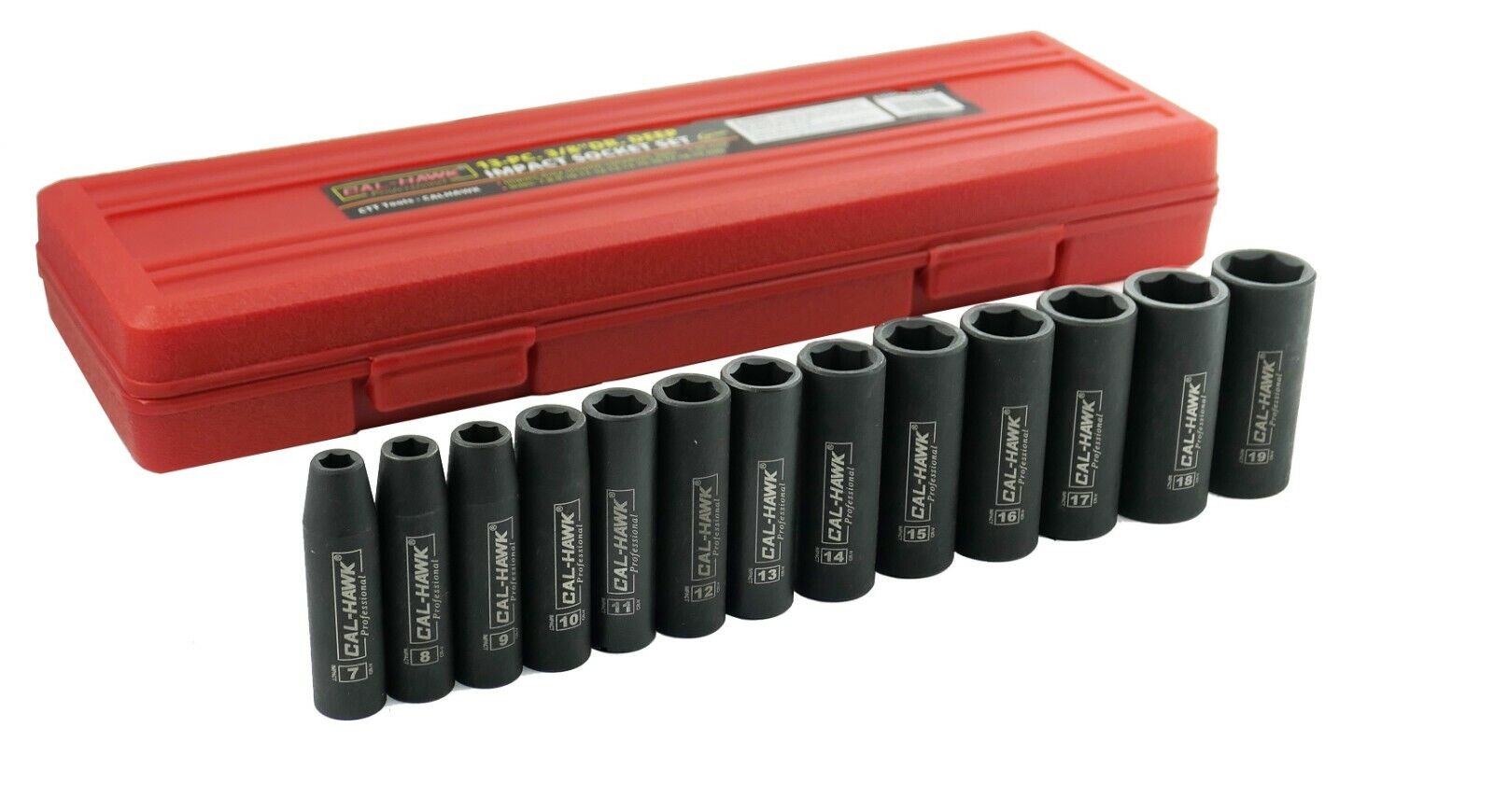 3/8 Inch Drive Deep Impact Socket Set (13-Piece - Metric) - skyhawktools