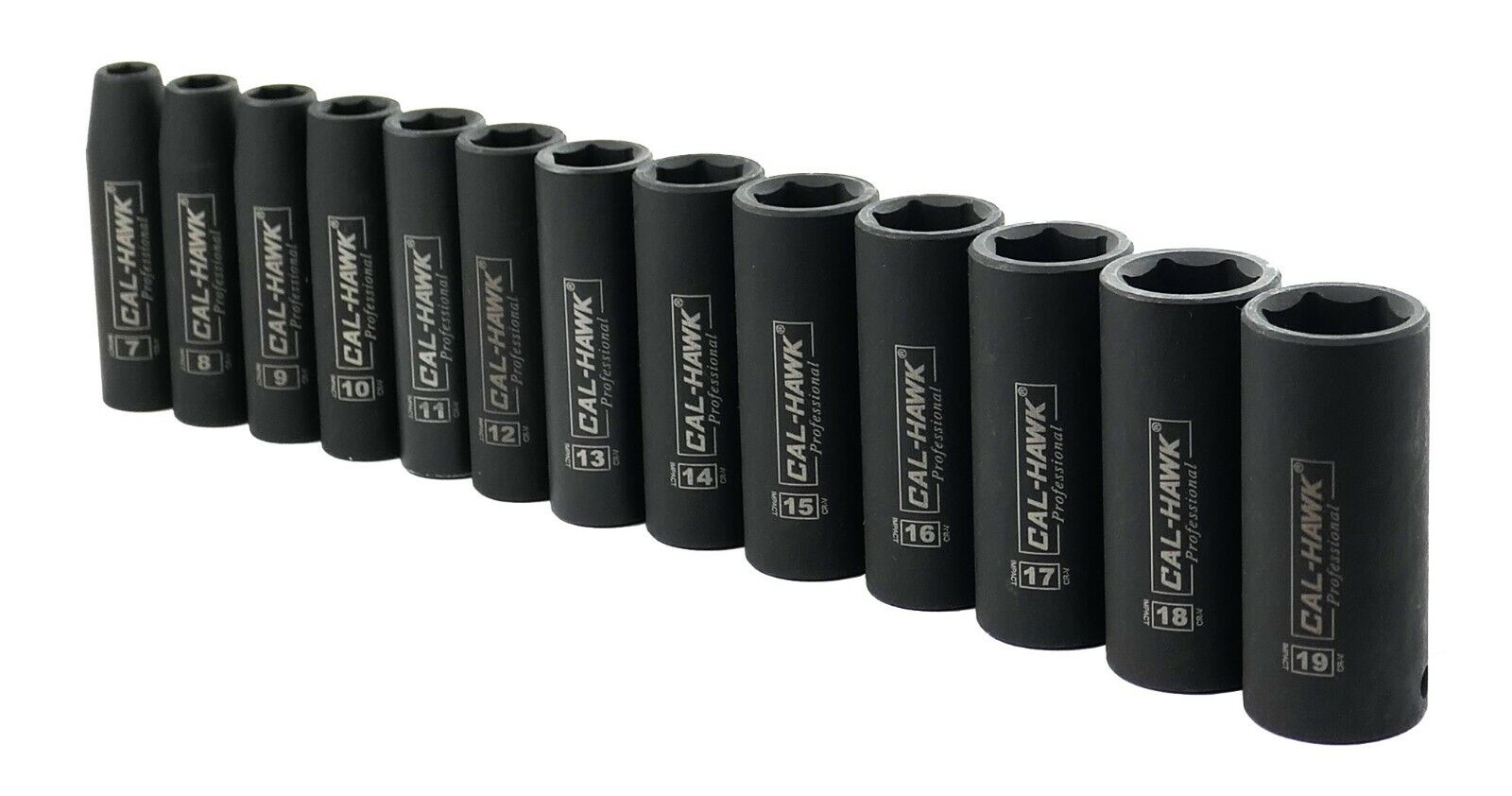 3/8 Inch Drive Deep Impact Socket Set (13-Piece - Metric) - skyhawktools