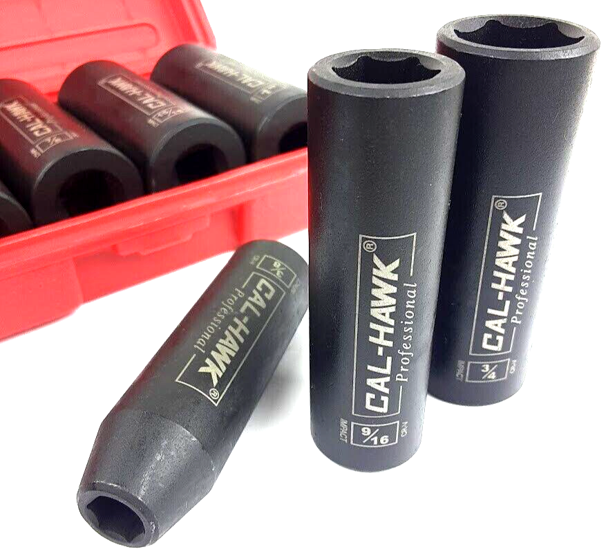 1/2 Inch Drive Deep Impact Socket Set (11-Piece - SAE) - skyhawktools