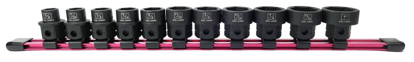 1/2 Inch Drive Low-Profile Impact Socket Set (11-Piece - SAE)