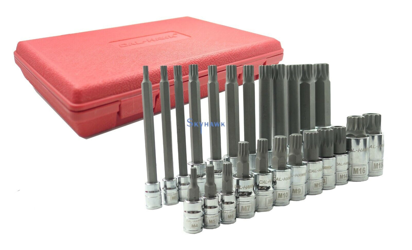 1/4 Inch / 3/8 Inch / 1/2 Inch Drive Tamper-Resistant / XZN Bit Socket Set (16-Piece)