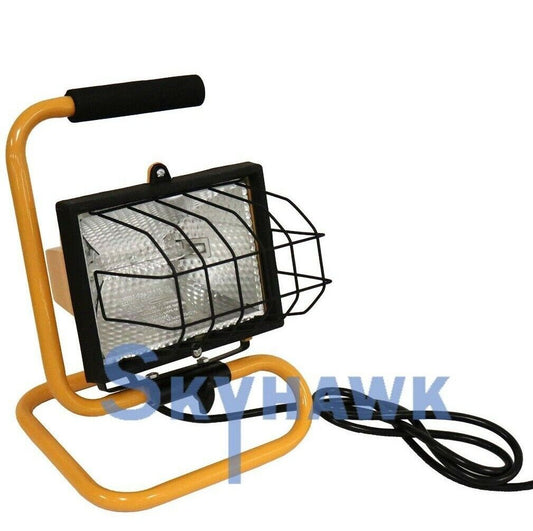 500W Heavy Duty Portable Low-Profile HALOGEN WORK LIGHT for Project and Job Site