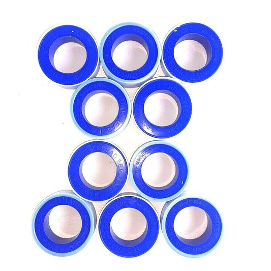 10 PC. PTFE Thread Sealing Tape 12mm (1/2" ) x 5M (197") Pipeline Fitting Teflon