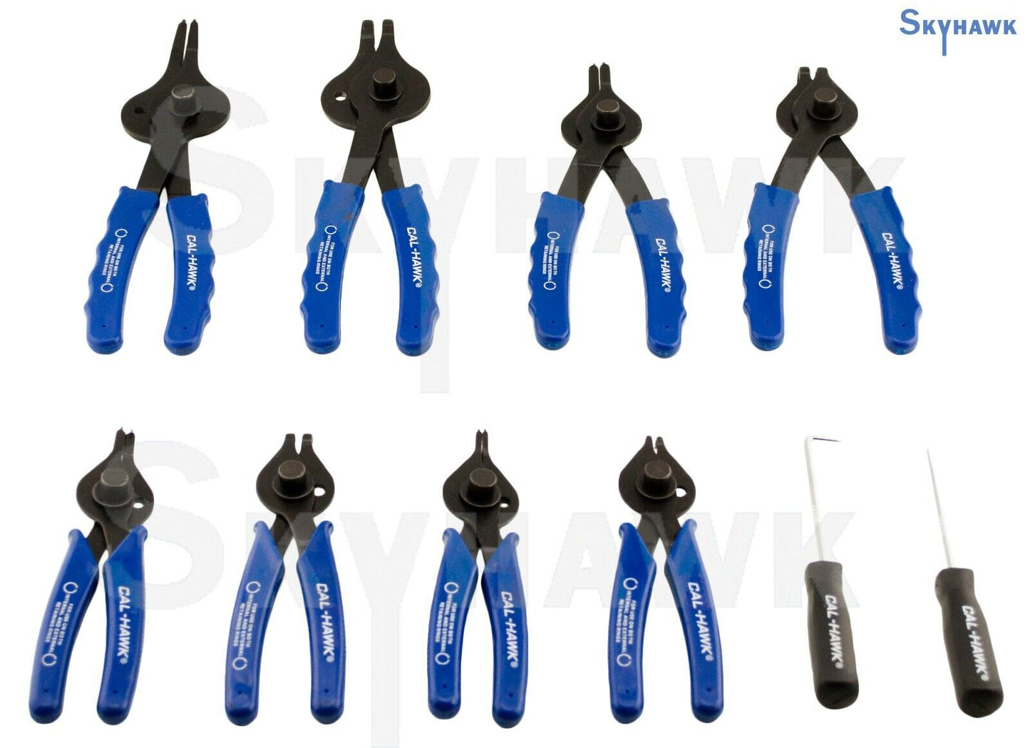 11 PC Circlip Snap Ring Pliers Set Heavy Duty Heat Treated Steel Vinyl Handles