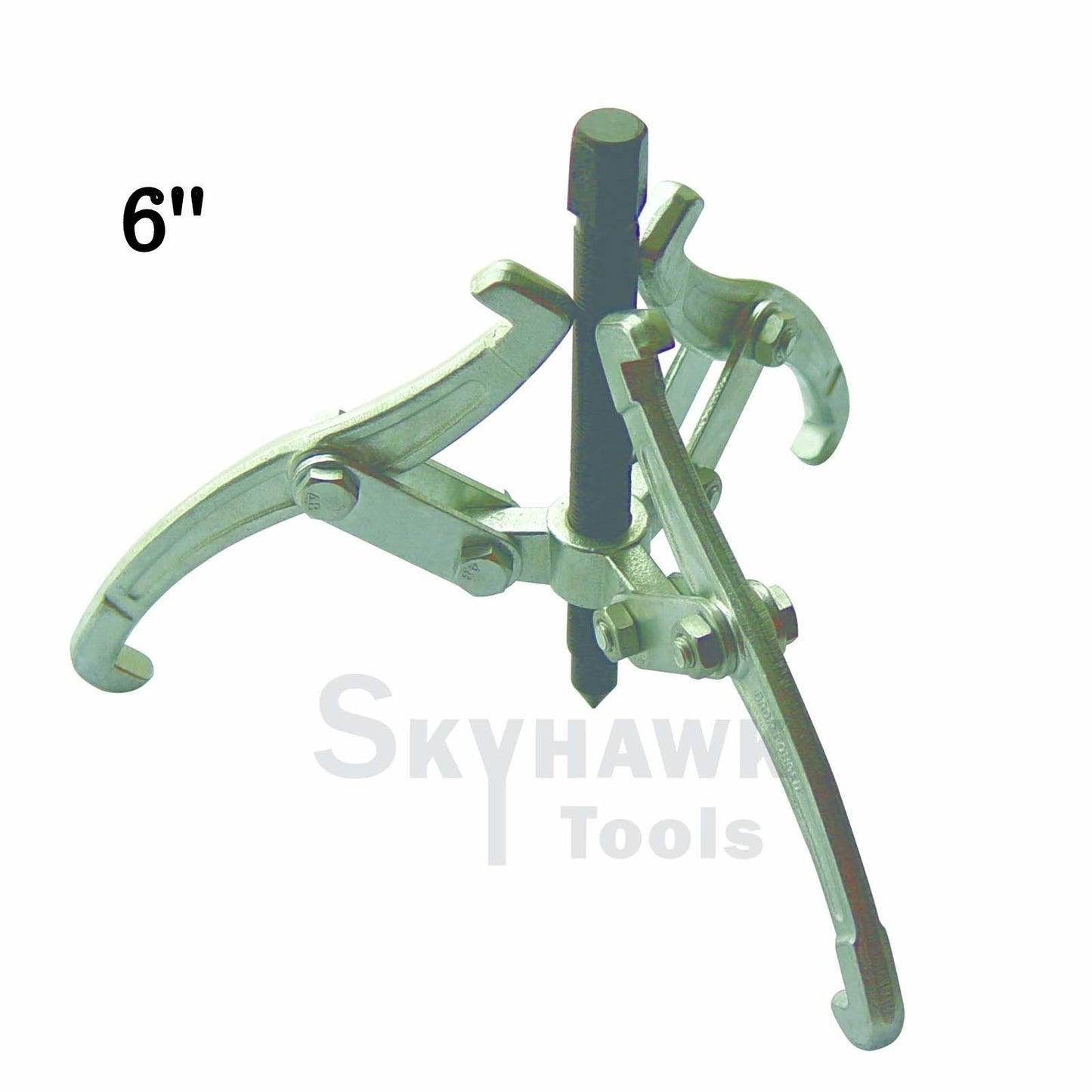 6" GEAR FLYWHEEL PULLEY REMOVAL 3-JAW HOOK PULLER IN OUTSIDE REVERSIBLE JAWS - skyhawktools