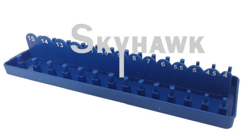 1/4" DR. METRIC SOCKET TRAY RACK RAIL HOLDER HOLDS 28 SOCKETS Deep & Shallow