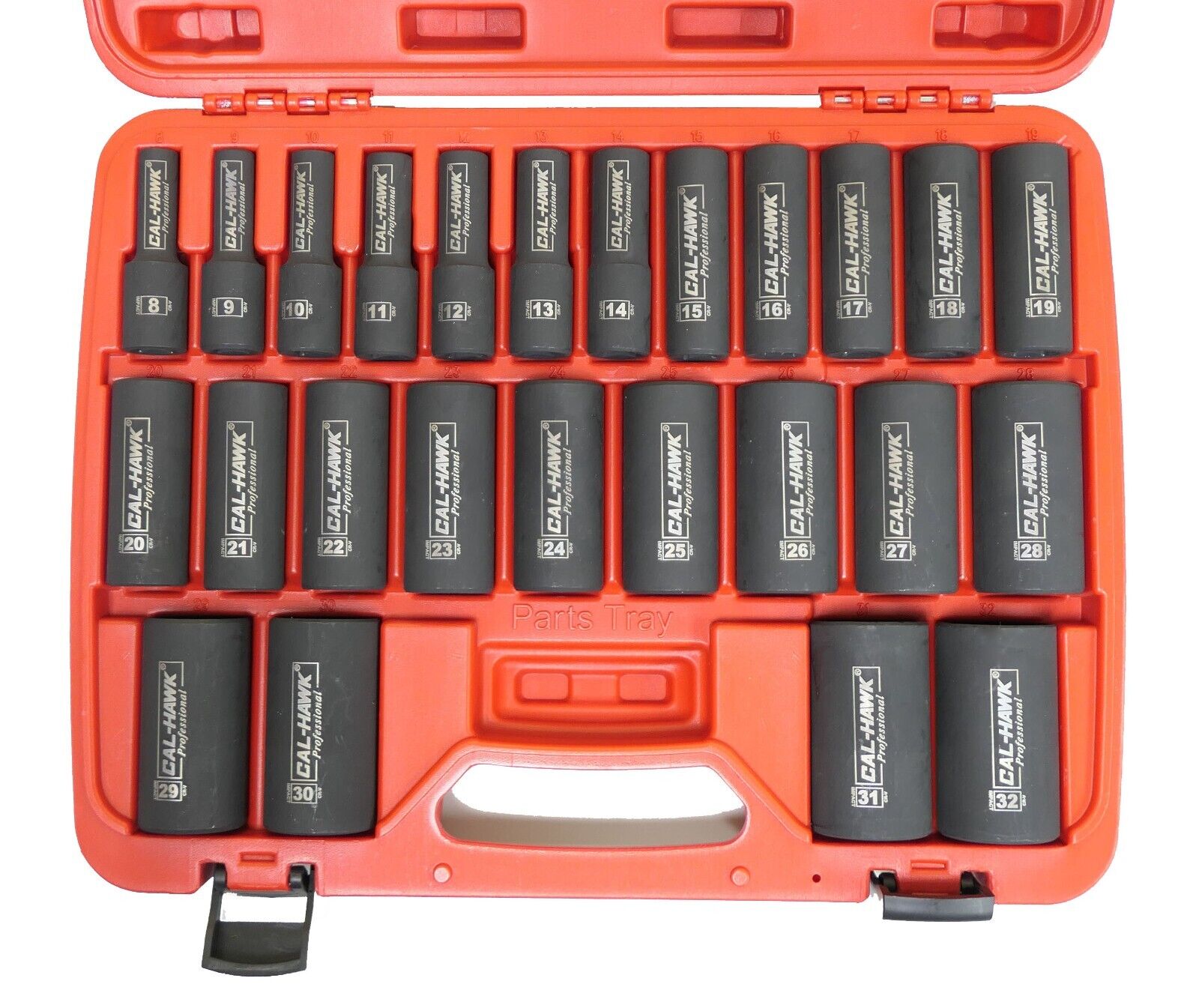 1/2 Inch Drive Deep Imapct Socket Set (25-Piece - Metric) - skyhawktools