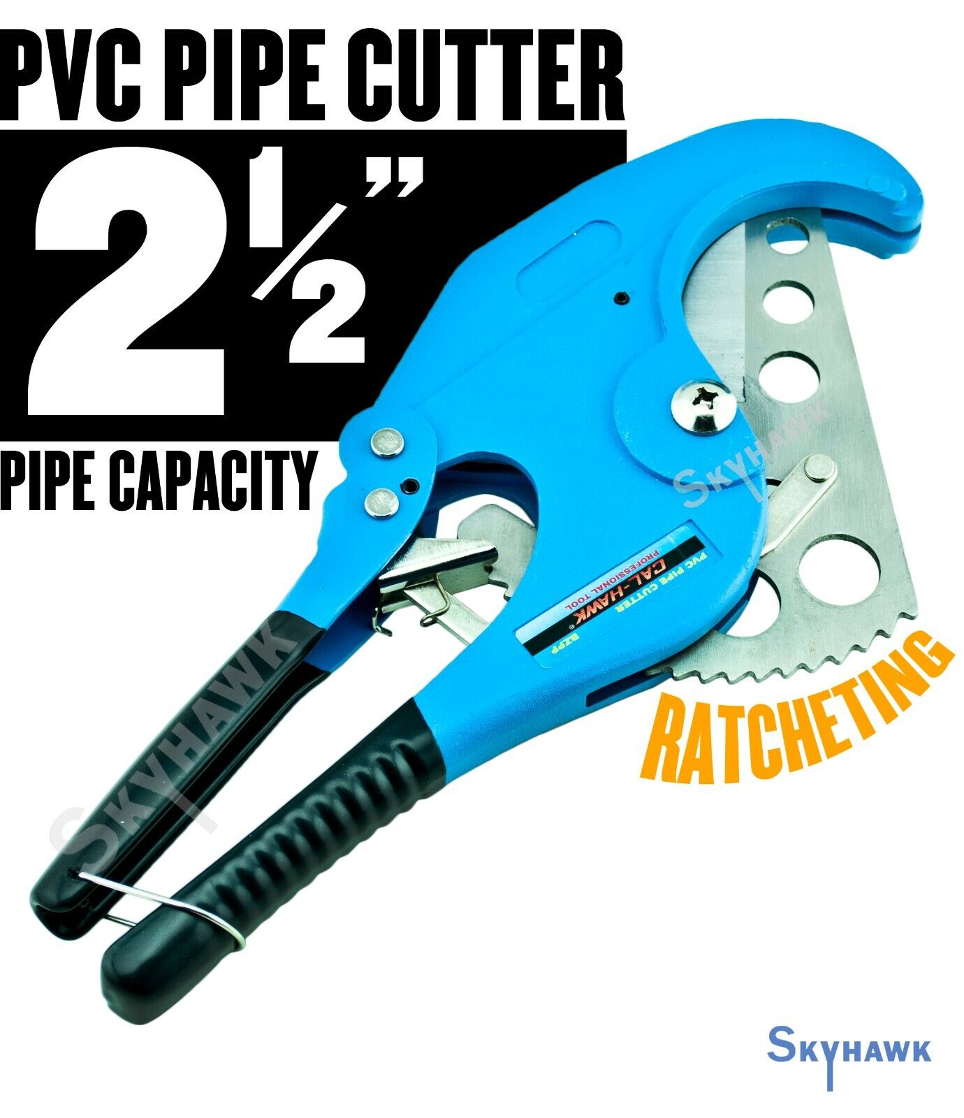 2-1/2" 63mm)Ratcheting PVC Pipe Cutter Stainless Steel PEX/PE/Rubber Hose/Tube