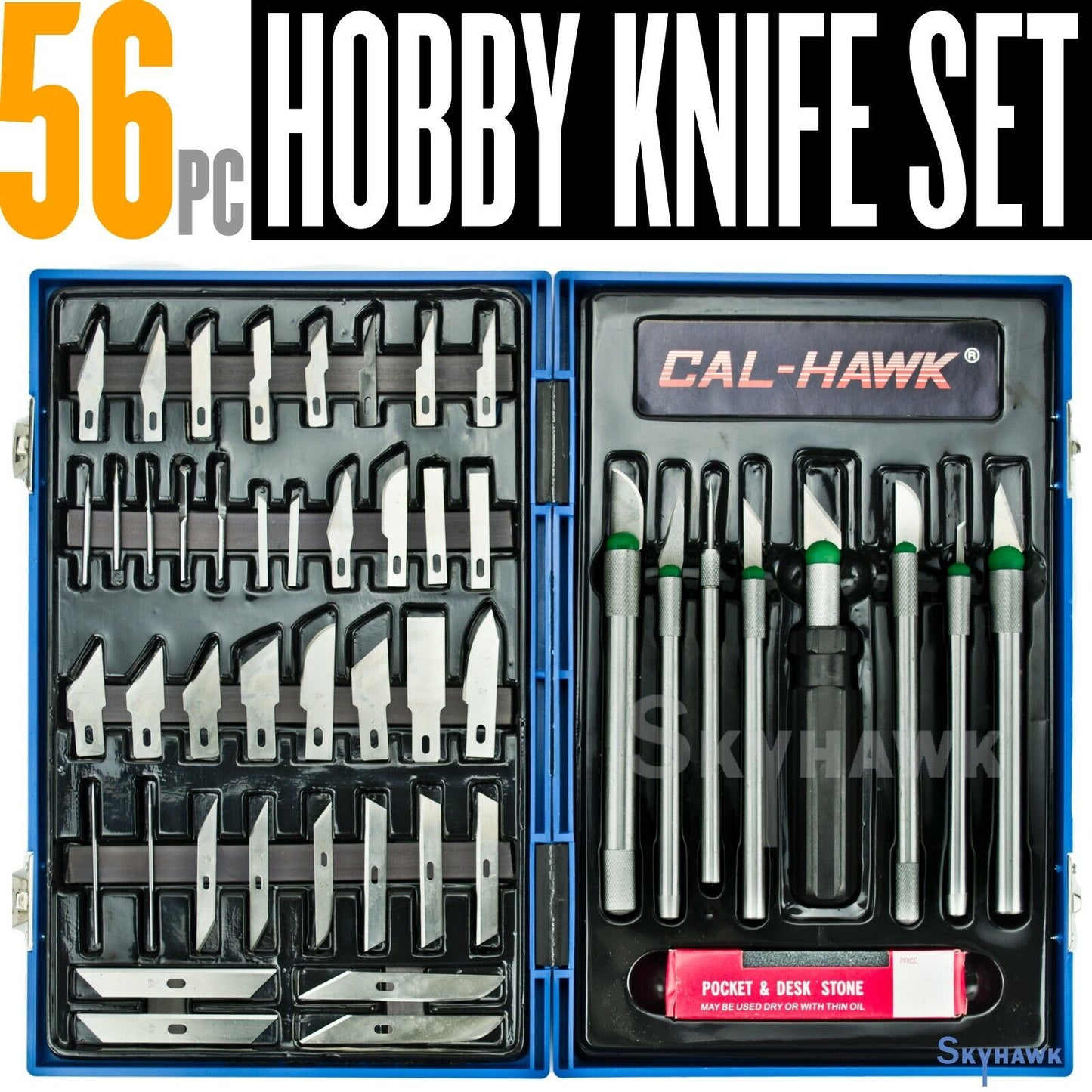 56-Pc Precision Hobby Knife Set Deluxe X-Acto Blade Craft Scrapbooking Kit