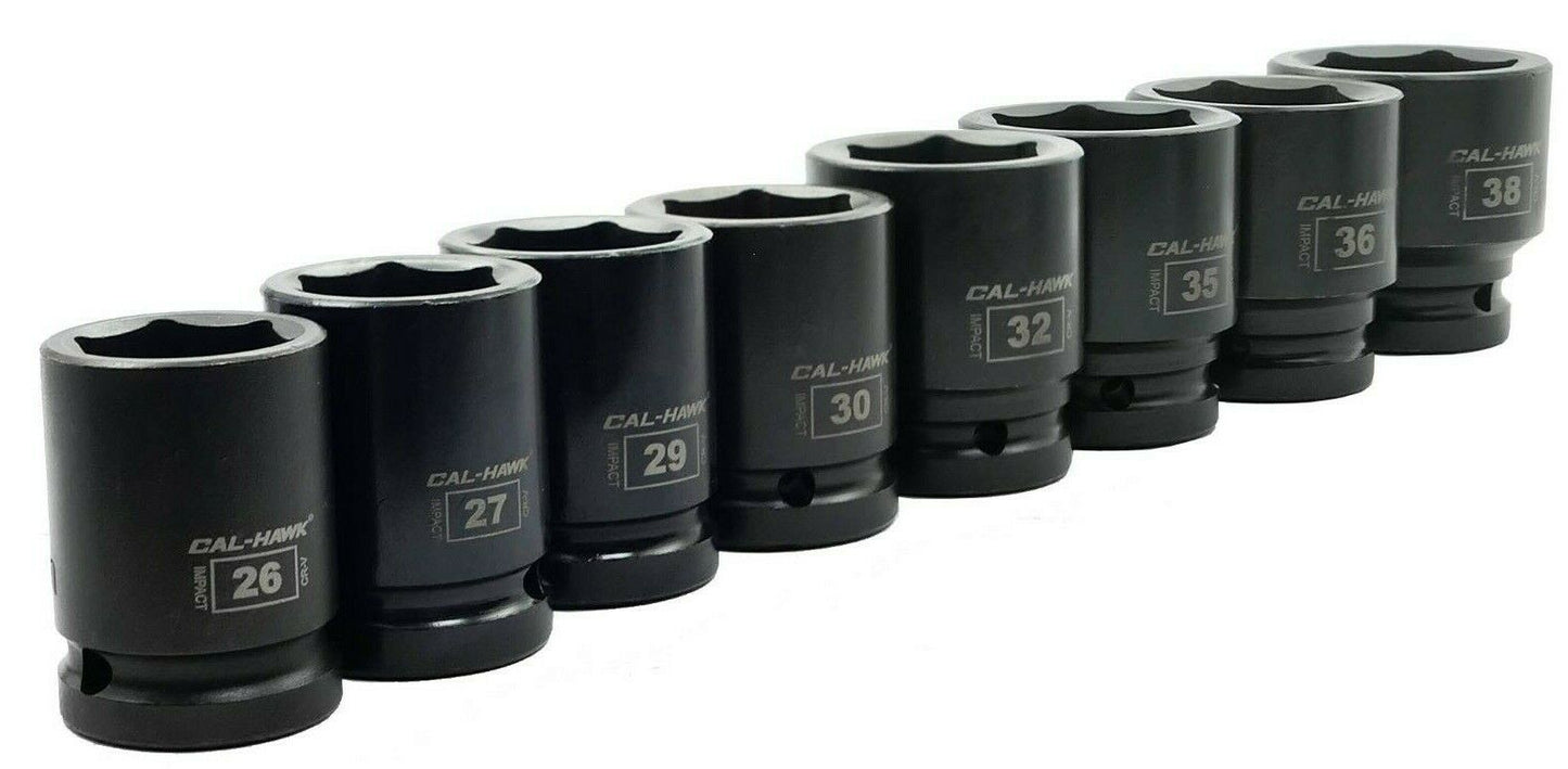 3/4 Inch Drive Impact Socket Set (8-Piece - Metric) - skyhawktools