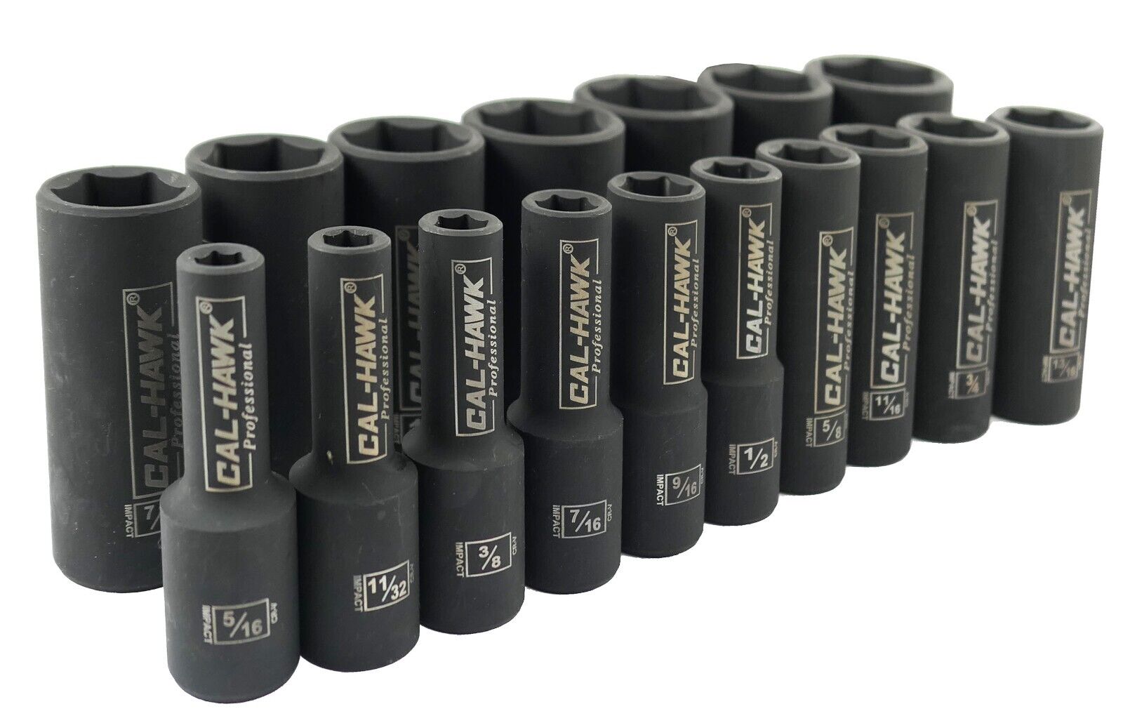 1/2 Inch Drive Deep Impact Socket Set (17-Piece - SAE) - skyhawktools