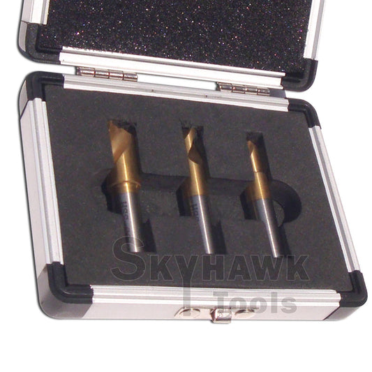 3-pc. HS Cobalt Spot Weld Drill Bit Cutter Bit Flat Shaft Titanium Coated Bits - skyhawktools