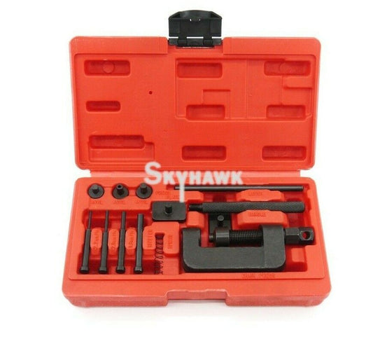 13pc Cam Chain Breaker Riveting Tool Kit Cutting OHV Cam Drive ATV Motorcy Bike