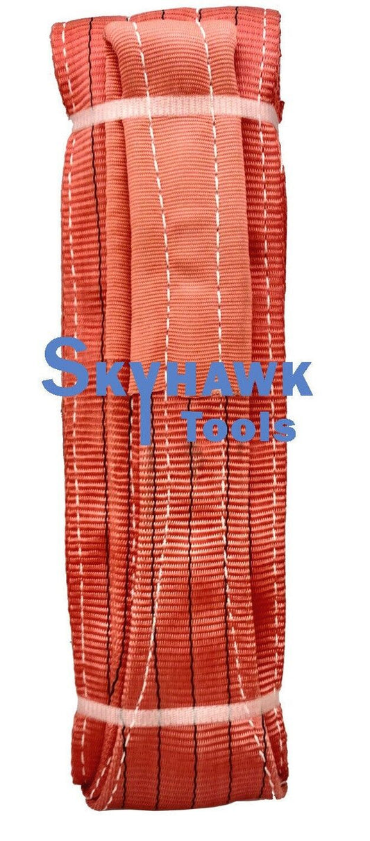 5 Ton x 15 Ft Heavy Duty Lifting Towing Slip Strap Polyester Webbing Eye Loop