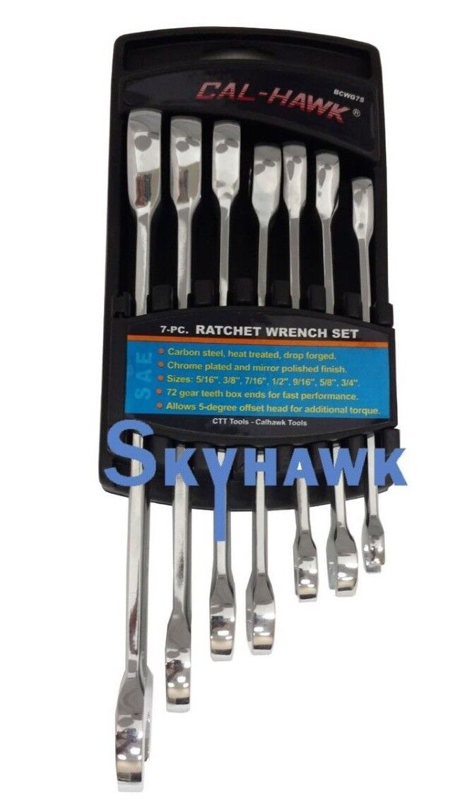 7 Pc. Combination Ratcheting Wrench Set SAE  5/16ö TO 3/4ö