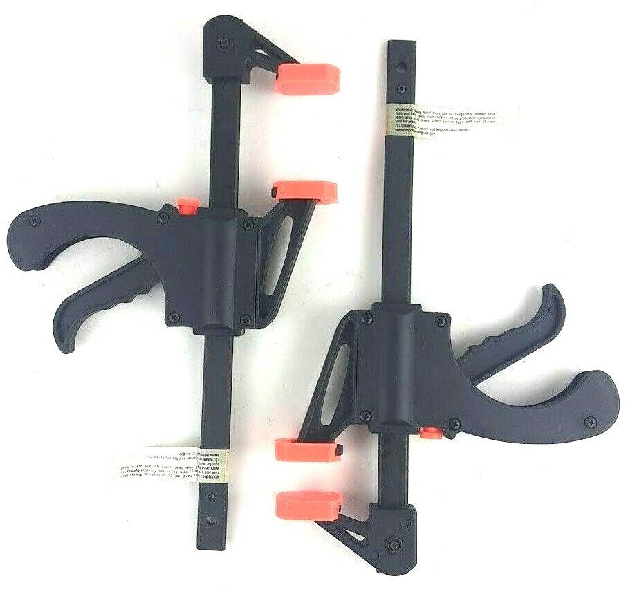 2PC 6" Bar/Spreader Clamp F- Style Adjustable Quick Grip 2-1/2" Deep Woodworking