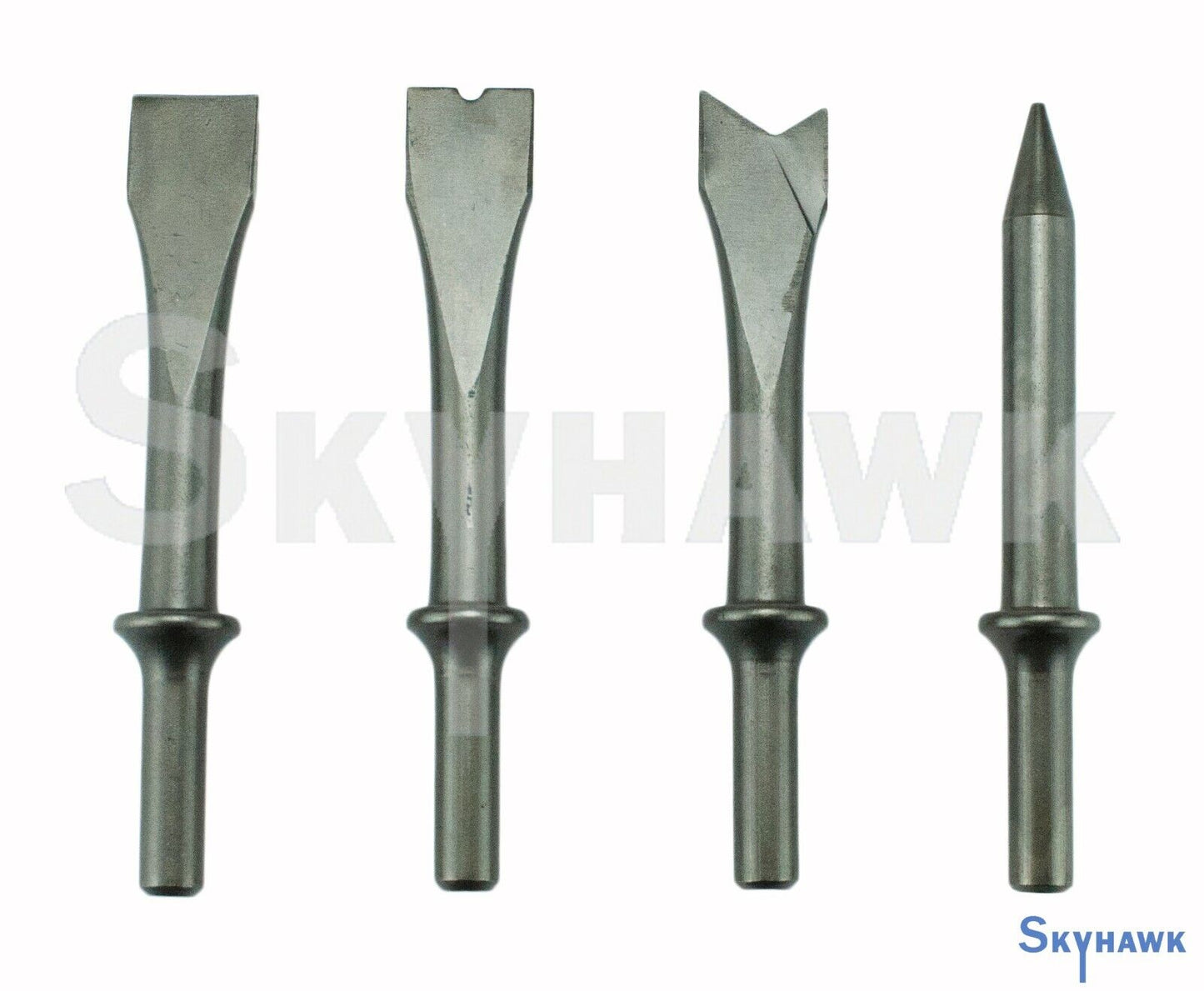 4 Pc Air Chisel Set Precision Ground Shank Air Hammers Tapered Punch Ripping NEW