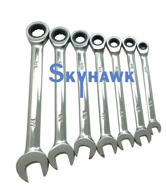 7 Pc. Combination Ratcheting Wrench Set SAE  5/16ö TO 3/4ö