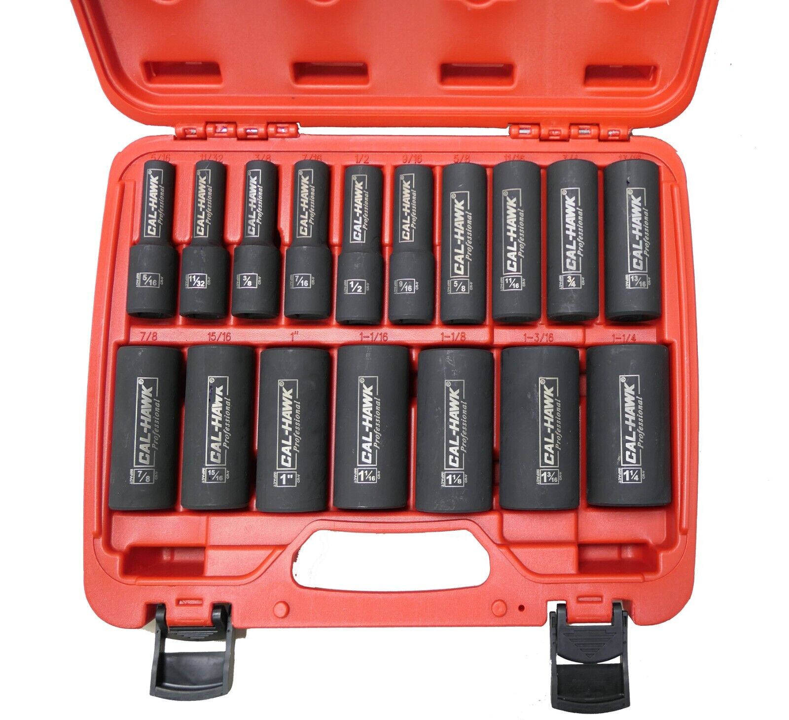 1/2 Inch Drive Deep Impact Socket Set (17-Piece - SAE) - skyhawktools