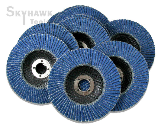 10-PK 4" x 5/8" Arbor X 40 Grit Premium Zirconia Flap Disc Grinding Wheel