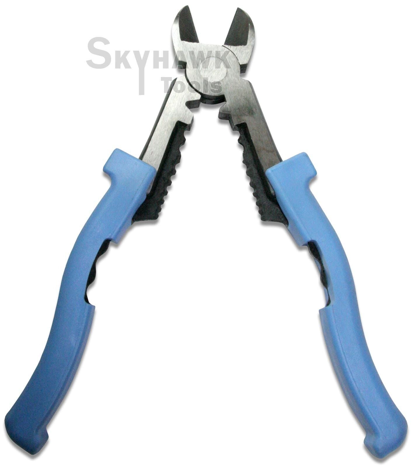 8" Electrical Crimping Pliers Wire Cutter Solderless Connector Cut Crimp by Cal-Hawk - skyhawktools