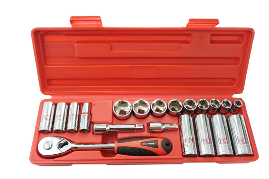 3/8 Inch Drive Deep / Standard Socket Set (20-Piece - SAE)