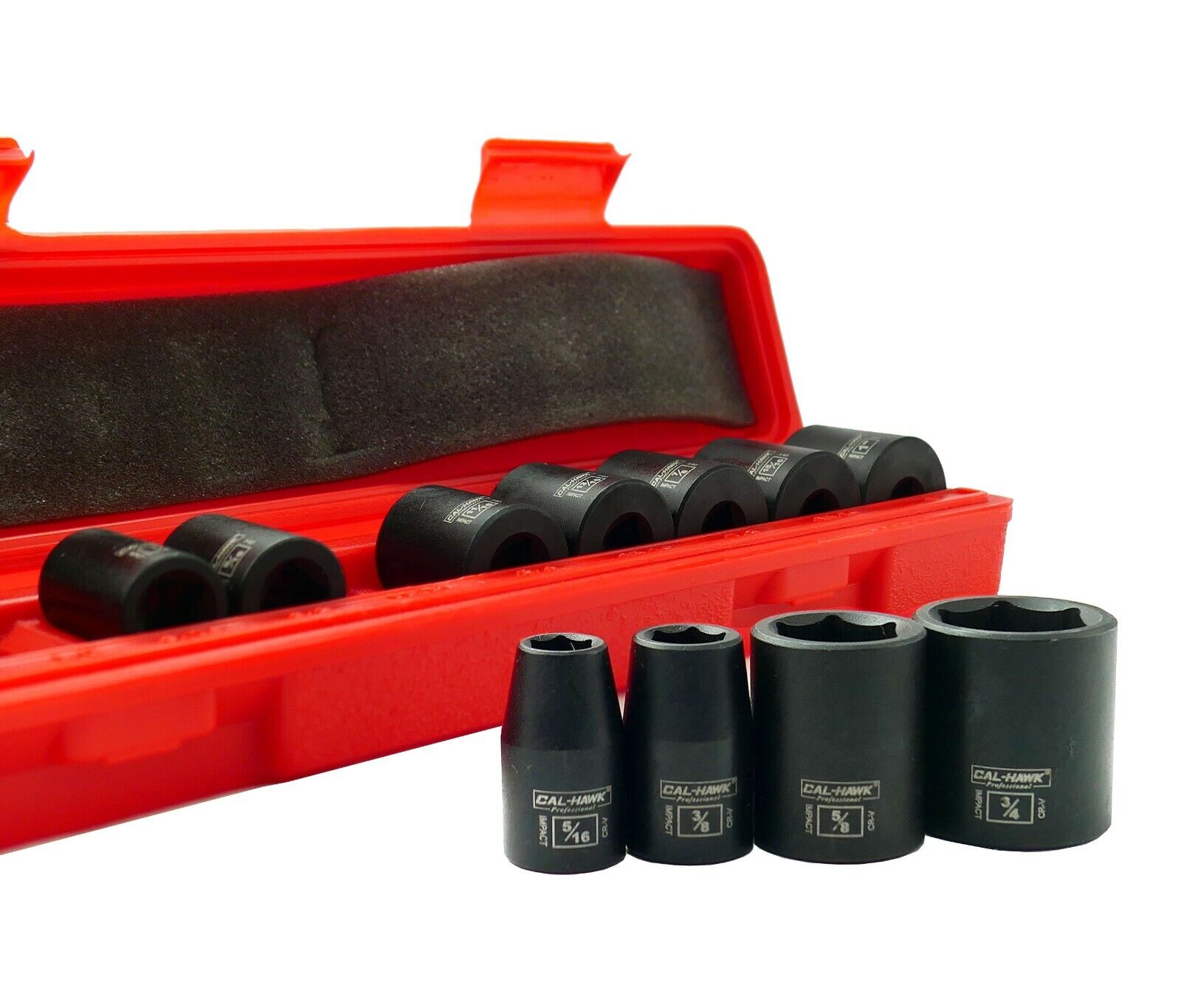 3/8 Inch Drive Impact Socket Set (12-Piece - SAE) - skyhawktools