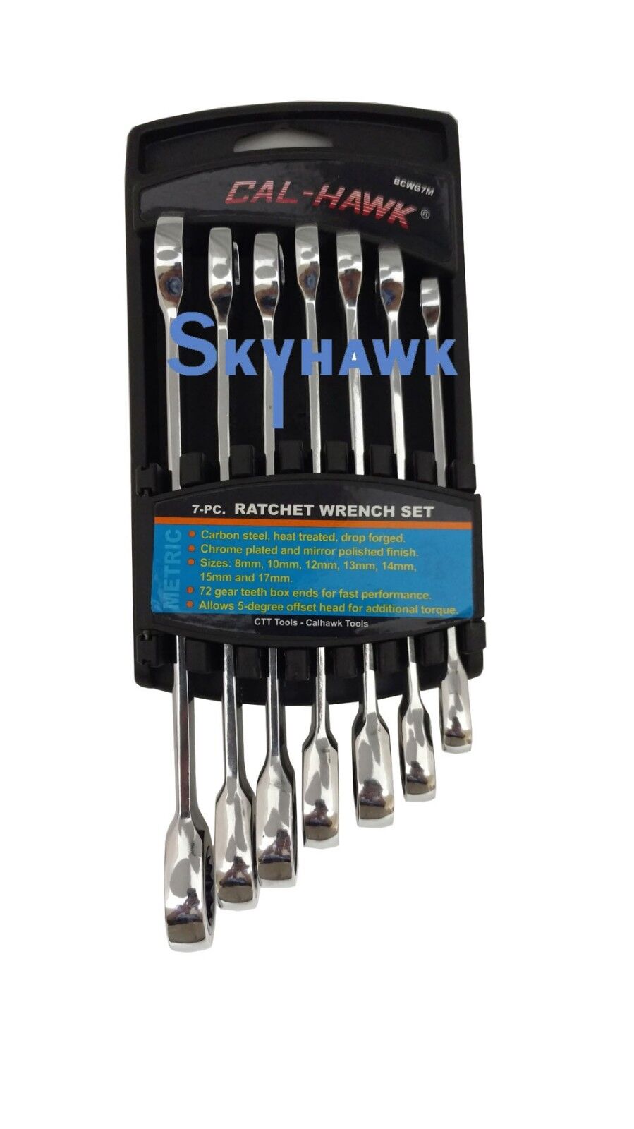 7 Pc. Combination Ratcheting Wrench Set METRIC