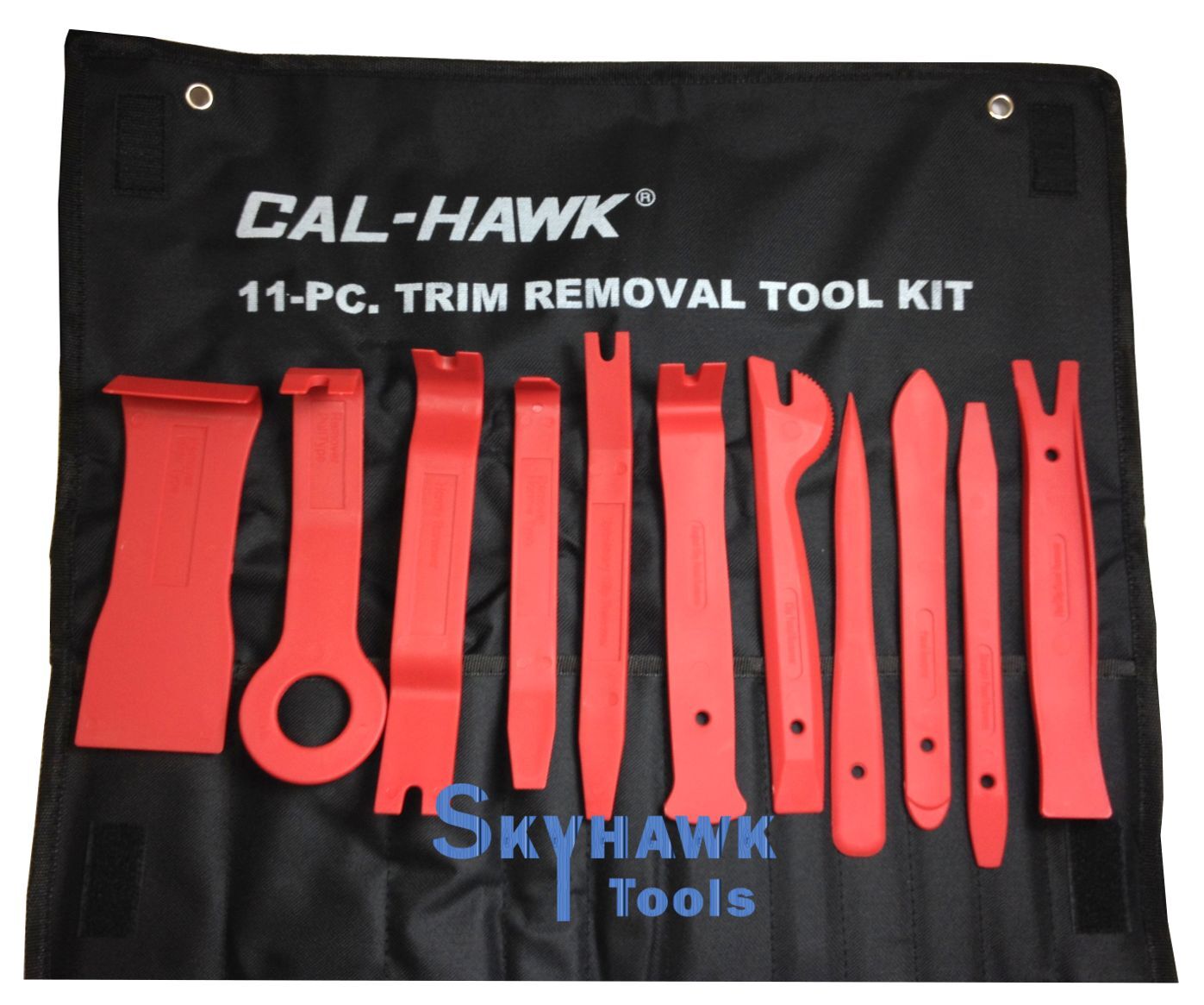 Cal-Hawk 11Pc Auto Trim Door Panel Window Molding Upholstery Clip Removal Tool Kit - skyhawktools