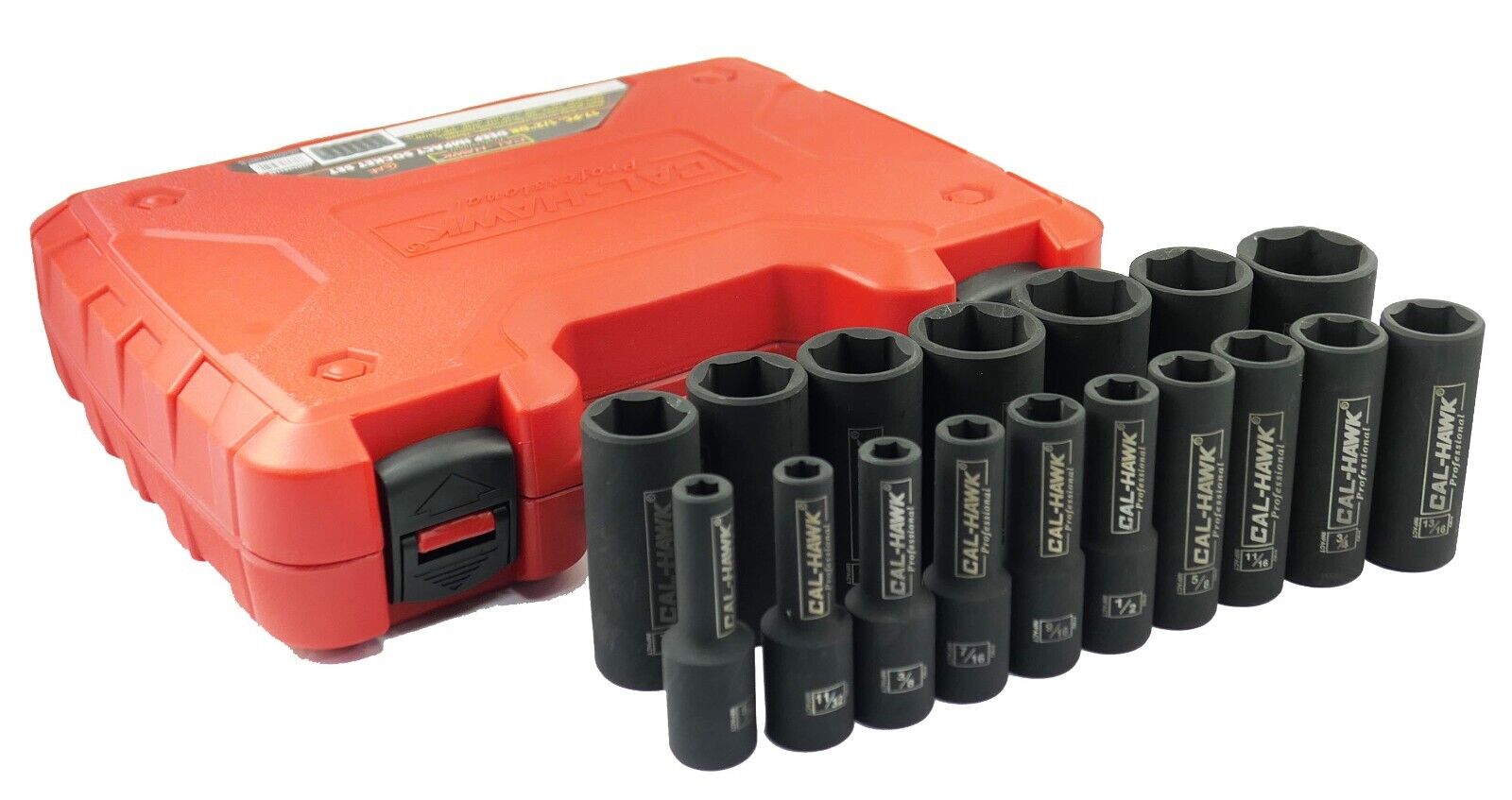 1/2 Inch Drive Deep Impact Socket Set (17-Piece - SAE) - skyhawktools