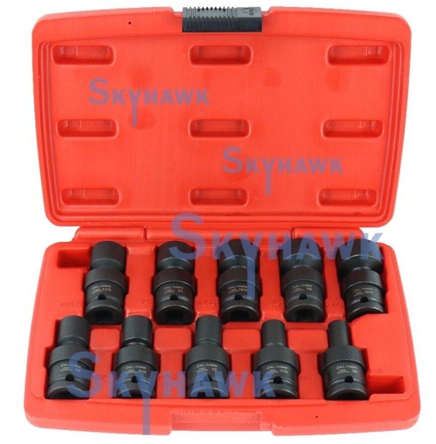 1/2 Inch Drive Universal Impact Socket Set (10-Piece - Metric)