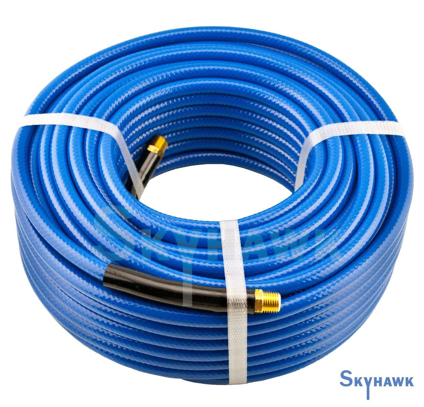 100' X 1/4" Air Hose 100 FT FLEXIBLE BLUE PVC AIR HOSE 1/4" NPT 300 PSI