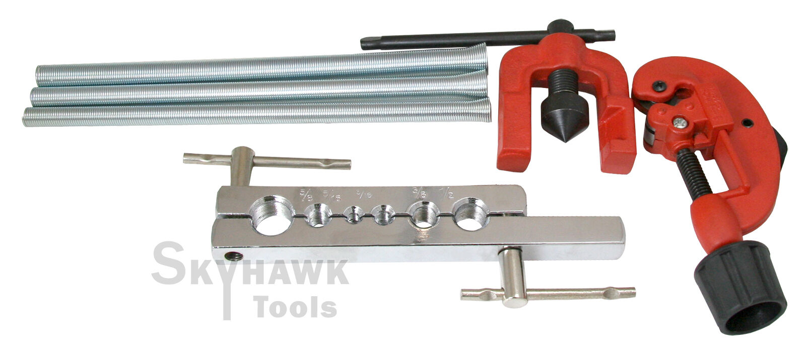 6-Pc Flaring Tool Kit Water Gas Auto A/C Plumbing 3/16, 1/4, 5/16, 3/8, 1/2, 5/8 - skyhawktools