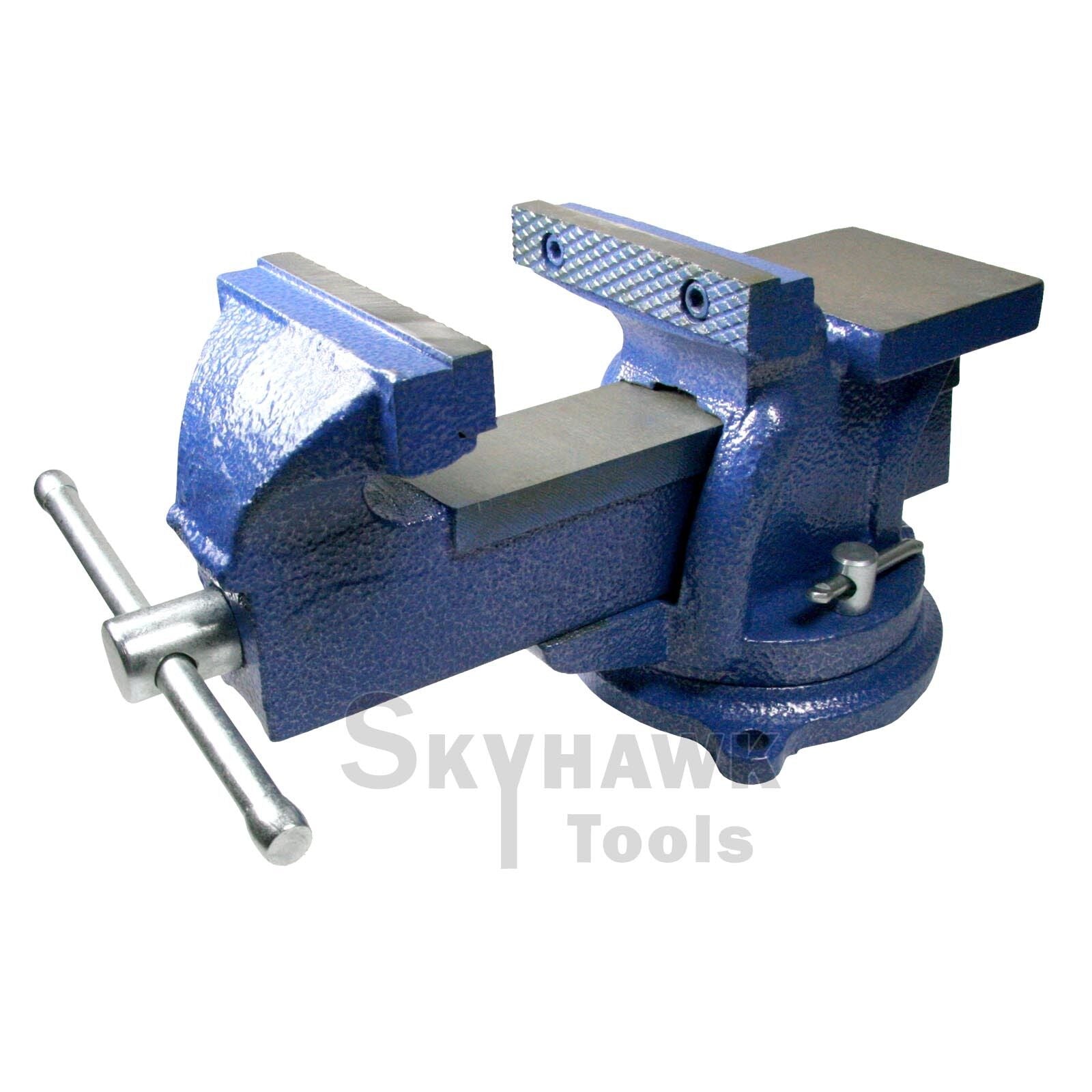 4'' Bench Vise with Anvil 4in Locking Swivel Base Table top Clamp Cast Steel - skyhawktools