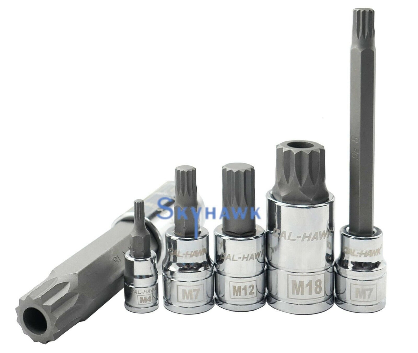 1/4 Inch / 3/8 Inch / 1/2 Inch Drive Tamper-Resistant / XZN Bit Socket Set (16-Piece)