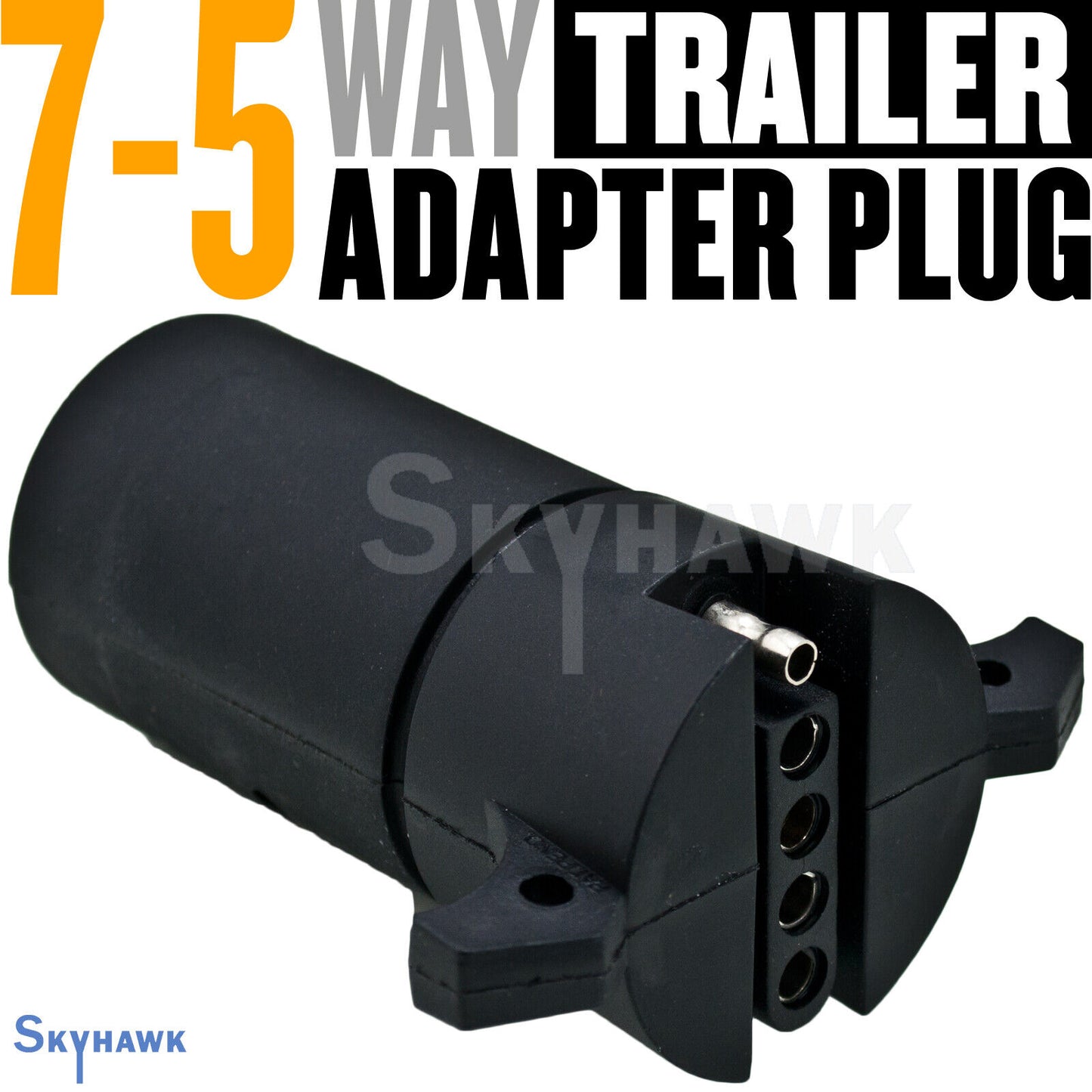 7-Way Blade to 5-Way Flat Trailer Wiring Plug Adapter (7-5pin Connector) RV Tow