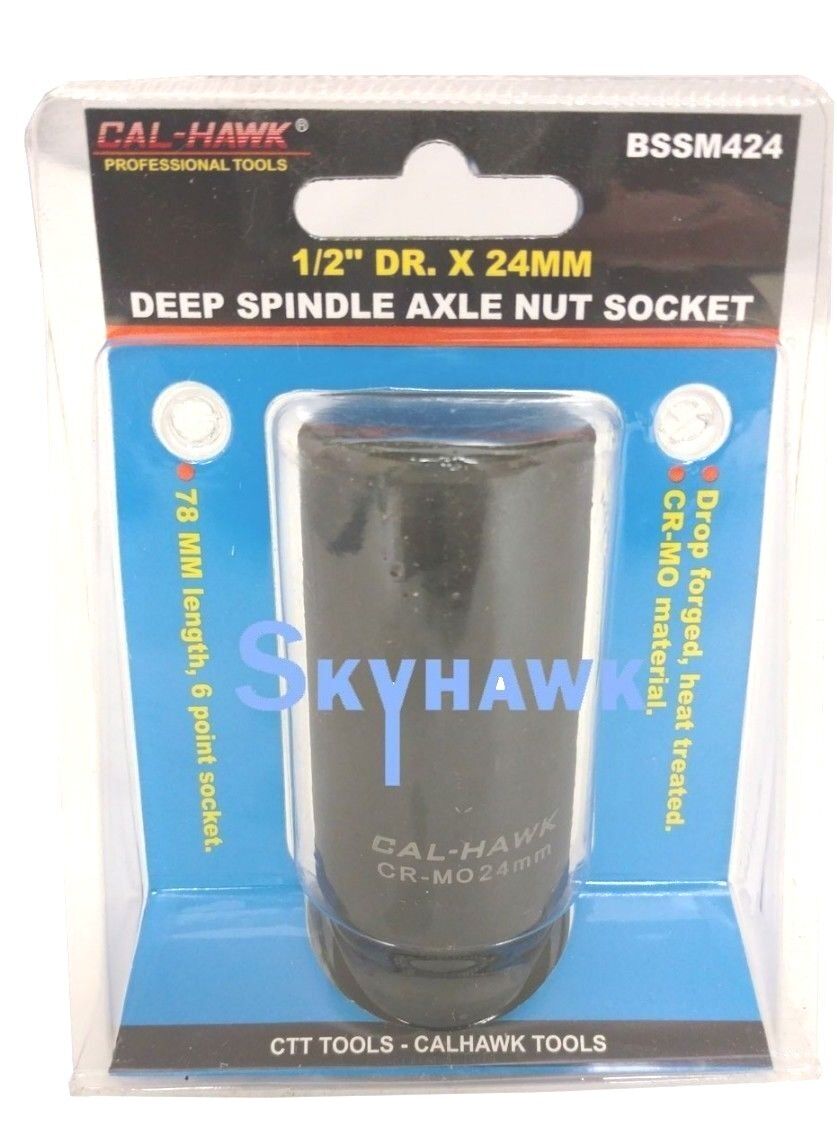 1/2" DR. X 24MM DEEP IMPACT SOCKET 6 POINT SKTchrome vanadium CR-MO MATERIAL