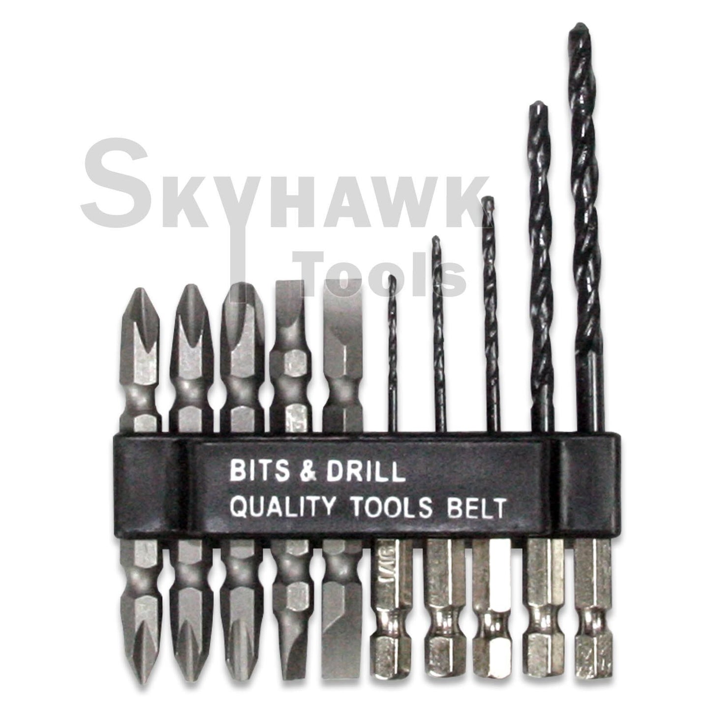 New 10 Pc Hex Shank Quick Change Double End Power & Drill Bit Set CRV - skyhawktools