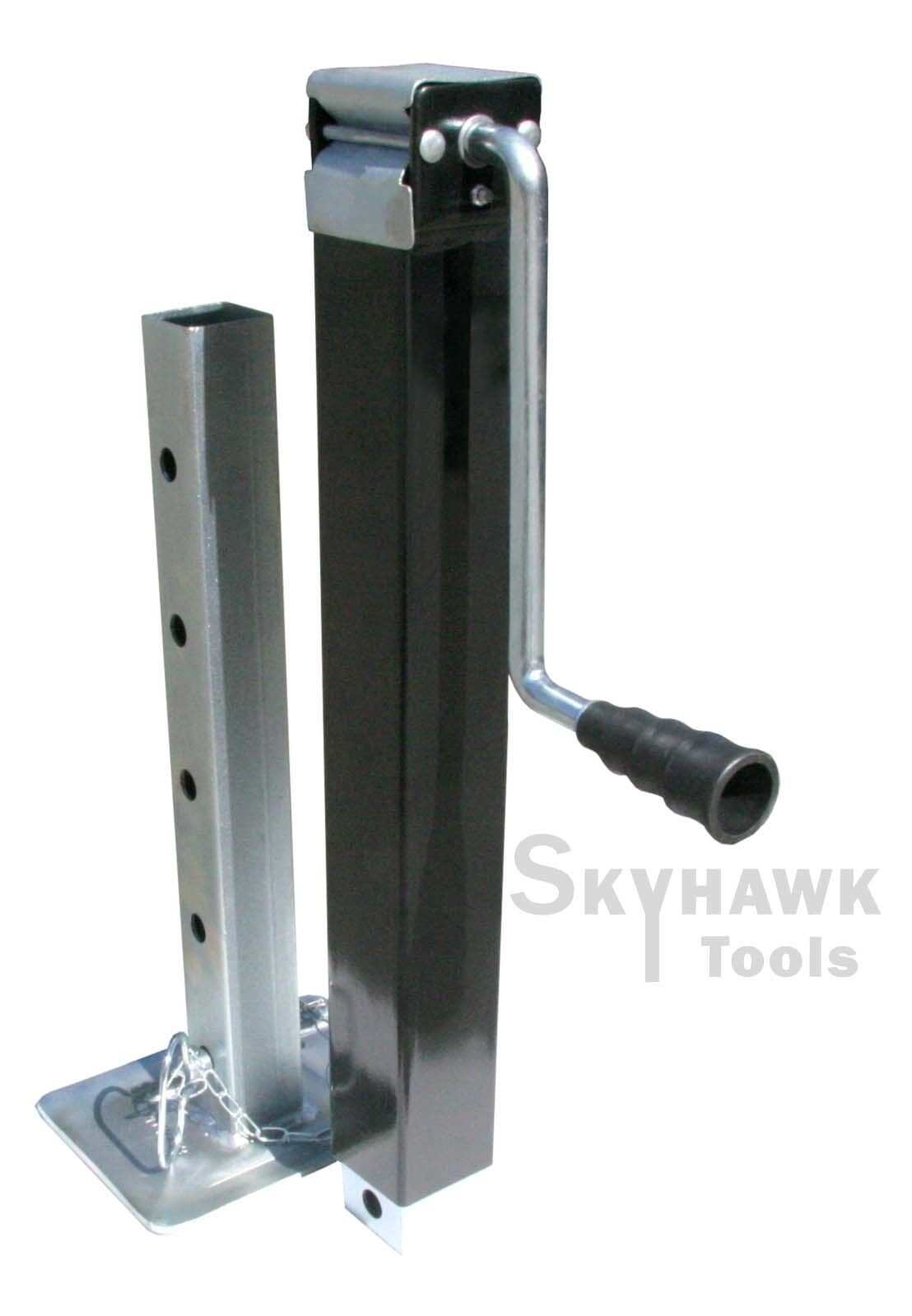 7000lb Stationary Side-wind Weld-on DROP-LEG SIDE-MOUNT TRAILER JACK for RV/Boat