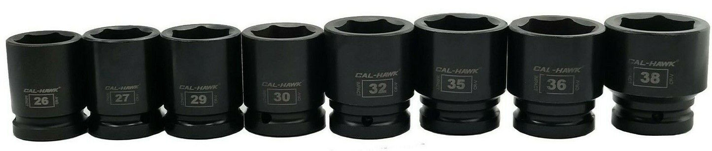 3/4 Inch Drive Impact Socket Set (8-Piece - SAE) - skyhawktools