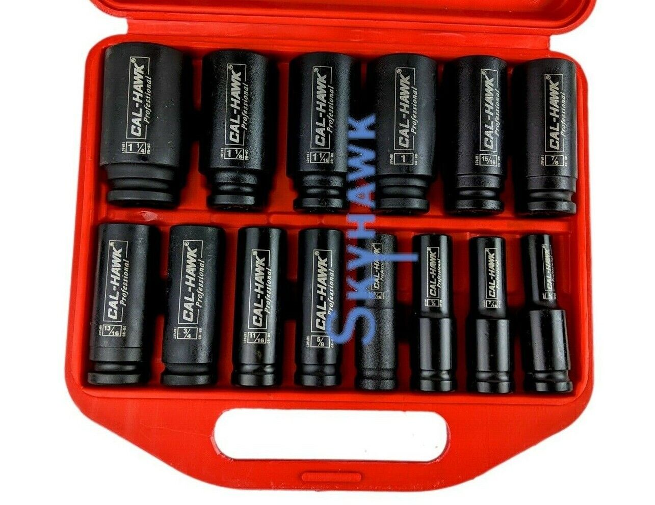 1/2 Inch Drive Deep Impact Socket Set (14-Piece - SAE) - skyhawktools