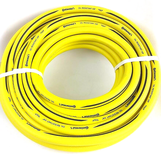 USA Continental 3/8" x 25 FT x 1/4" NPT Air Compressor Rubber Air Hose-Yellow