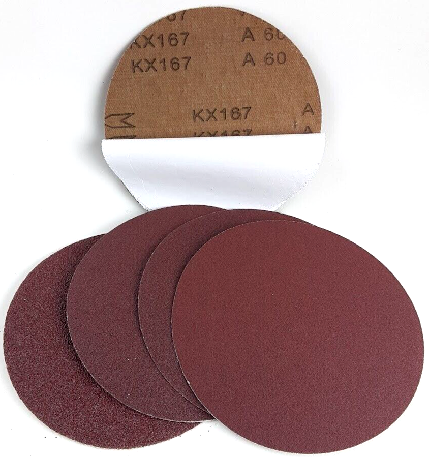 5-PC. 6" DIAM Aluminum Oxide Abrasive  60, 120, 150 Grit 6" Sanding Discs