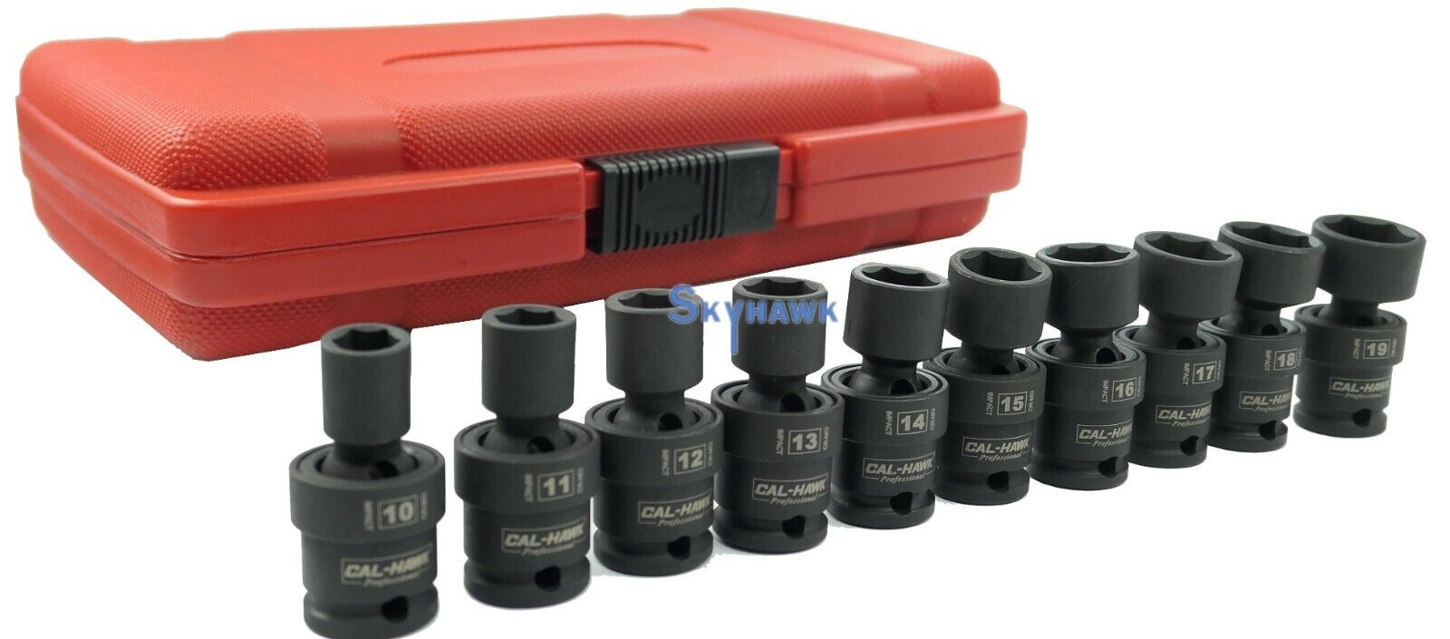 3/8 Inch Drive Universal Impact Socket Set (10-Piece - Metric) - skyhawktools